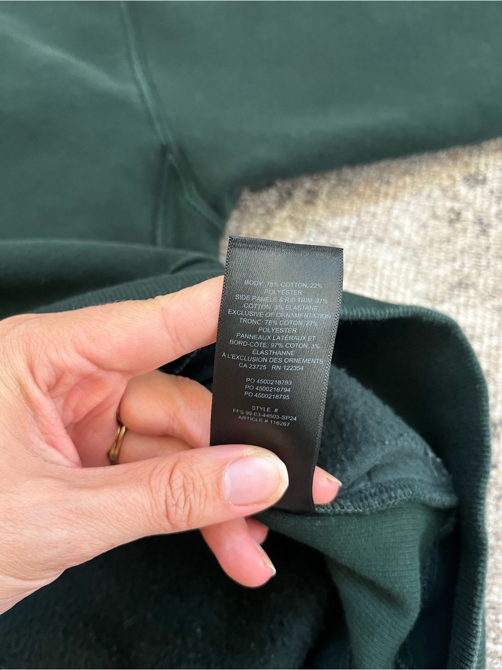 Aritzia Sweatfleece Boyfriend Fit Cozy Zip Up in Deep Forest Green Oversized M - Picture 5 of 5